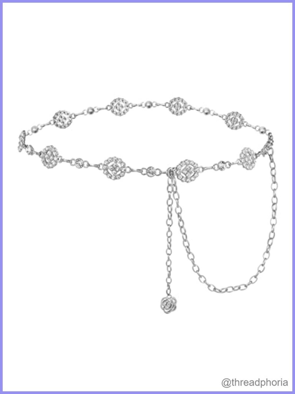 Rhinestone Waist Chain Belt for Women - Adjustable Alloy Belt for Dresses